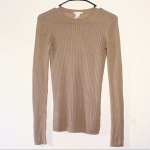 Light Brown Long Sleeved Top